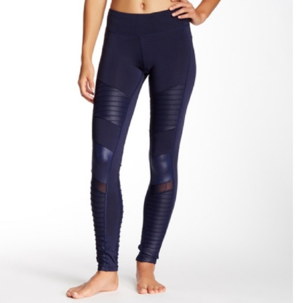 Electric Yoga Navy Moto leggings